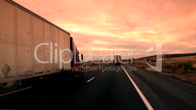 Truck auf dem Highway, USA