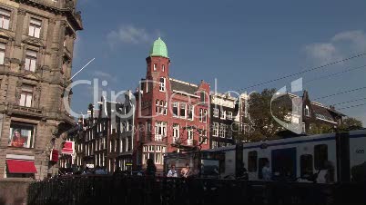 Straßenbahnhaltestelle in Amsterdam