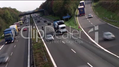 HD1080p Autobahnausfahrt German Autobahn Highway (Time Lapse)