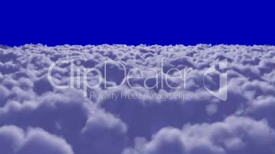 Flug über Wolken + Alpha Kanal
