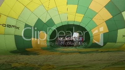 Innenansicht eines Heißluftballons