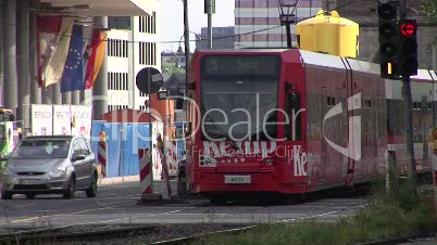 Kölner Straßenbahn auf Schienen