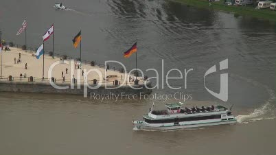 Flussmündung, "Deutsches Eck" in Koblenz