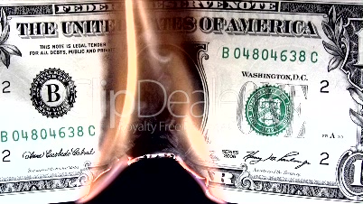Brennender Dollar