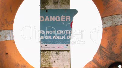 Danger Sign Near Water