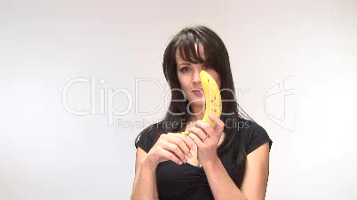 Frau mit der Banane