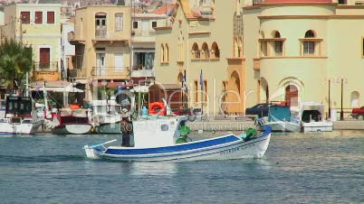 Fischerboot in Pothia/Griechenland