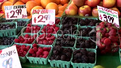 Fresh Berries in a Marketplace