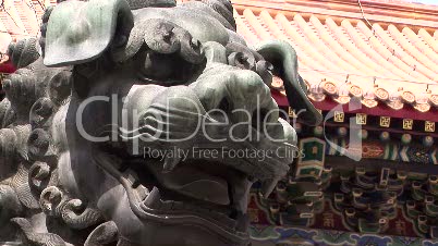 Lion Statue at Lama Temple