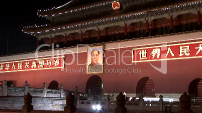 Mao and Forbidden City at Night