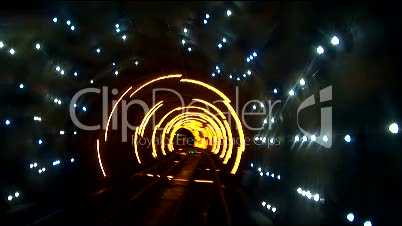 China, Shanghai, The Bund, Bund sightseeing tunnel, slow shutter speed