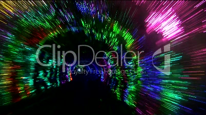 China, Shanghai, The Bund, Bund sightseeing tunnel, slow shutter speed