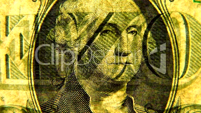 Dollar bill coming into focus