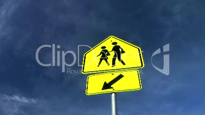 School Crossing Sign Time Lapse