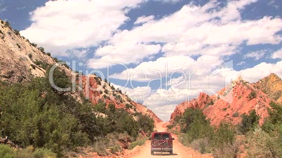 Car in Grand Staircase Escalante National Monument, Time Lapse