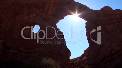 Silhouette of Turret Arch, time lapse