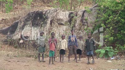 Malawi: african children watching