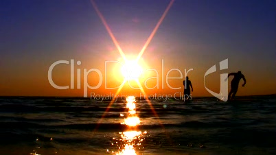 Sunset over the sea HD PAL