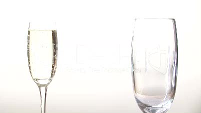 Stock Footage - Pouring Champagne into a Glass