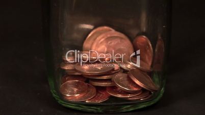 Münzen im Glas
