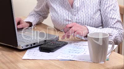 Stock Footage of Woman Working at Home