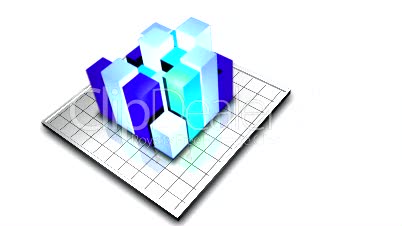 Stock Video of 3D Graph