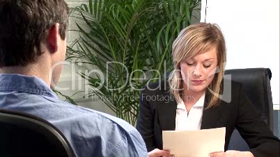 Young Woman Giving a Job Interview