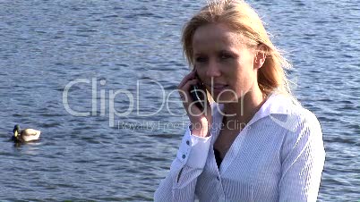 Woman talking on cell phone 3