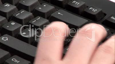 Woman Typing on Keyboard