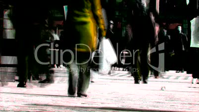 Abstract crowd walking 1