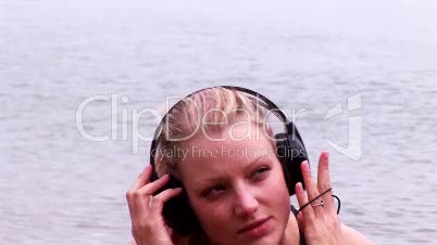 Woman Listenig to Music