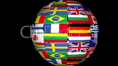 Globe made from Flags