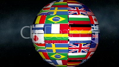 Spinning Flag Globe