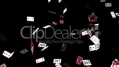 Poker Cards Falling