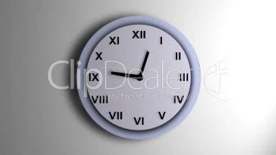 Blue Clock Roman Time Lapse