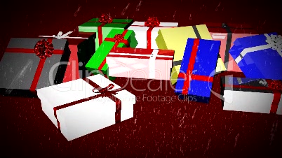 3D Falling Christmas Presents -5