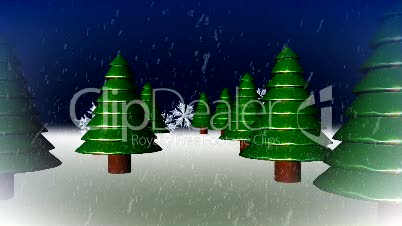 WINTER WONDERLAND SCENE SEAMLESS