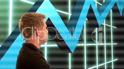 Man Looking at a Graph