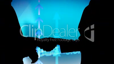 Silhouetted Business footage