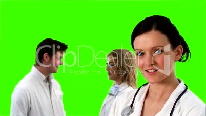Green Screen Footage of Doctors talking