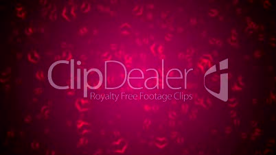 Loopable Red Shining Hearts Abstract Background