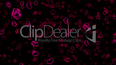 Loopable  Shining Hearts Abstract Background