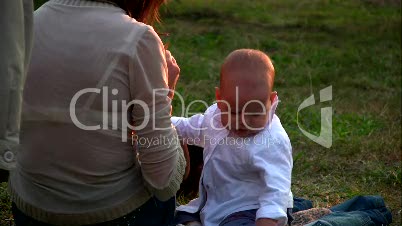 Happy family in the park 5