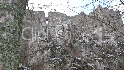 Burgruine Weißenstein  im Winter