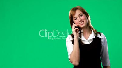 Green Screen Footage of a woman on the phone