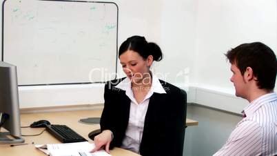 Business woman Conducting an Apprasial