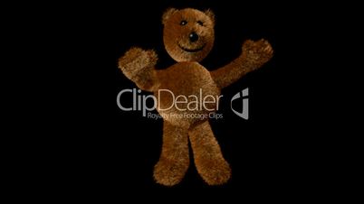 Dancing Bear Loopable with Alpha Channel HD1080