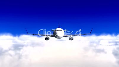 Airplane in Clouds HD1080
