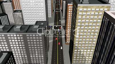 City Fly Through Reverse HD1080