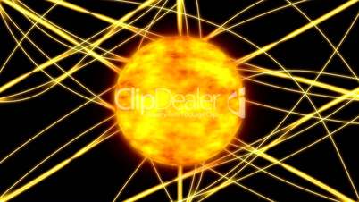 Flare Whip Background with Sun